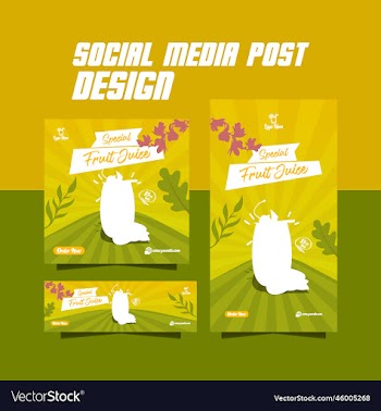 social media juice menu post template design