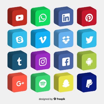 Social media logo collectio Free Vector
