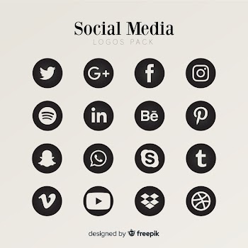 Social media logo collection Free Vector