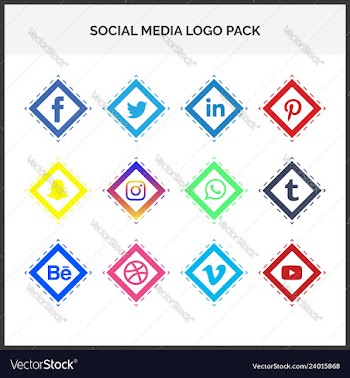 Social media logo template vector image