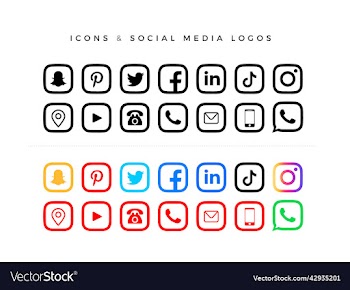 social media logos and icons set free