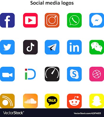 social media logos set