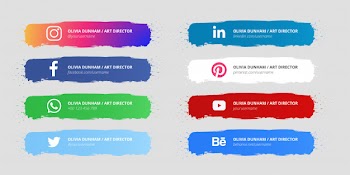Social media lower third splash collection Free Vector
