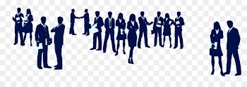 Social media marketing Digital marketing Promotion - Business people vector silhouettes 