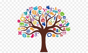 Social media marketing Icon - Vector information tree 