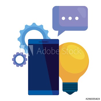 social media marketing with smartphone and icons design