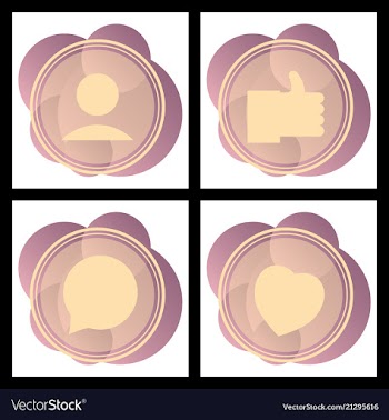 Social media network background with circles and vector image