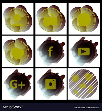 Social media network background with circles and vector image