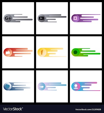 Social media network background with circles and vector image