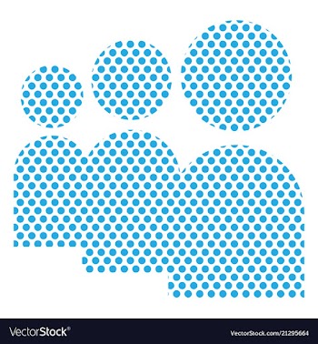 Social media network background with circles and vector image