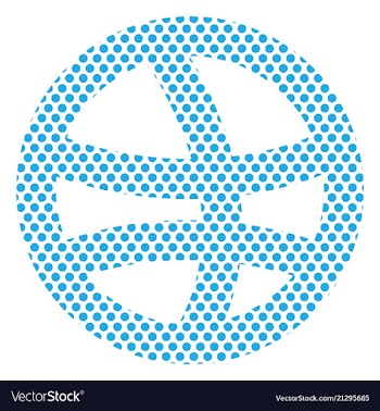 Social media network background with circles and vector image
