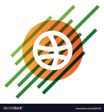 Social media network background with circles and vector image