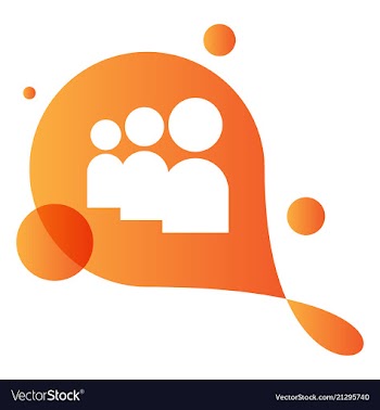 Social media network background with circles and vector image
