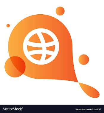 Social media network background with circles and vector image