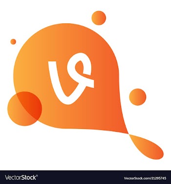 Social media network background with circles and vector image