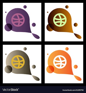 Social media network background with circles and vector image
