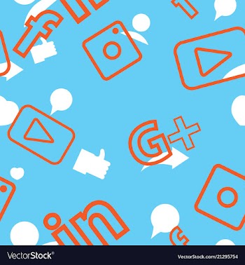 Social media network background with circles and vector image