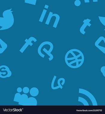 Social media network background with circles and vector image