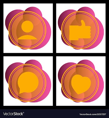Social media network background with circles and vector image