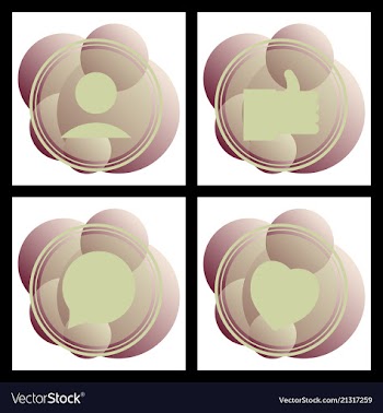 Social media network background with circles and vector image