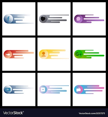 Social media network background with circles and vector image