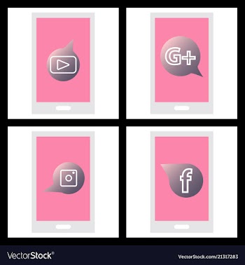 Social media network background with circles and vector image