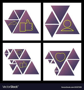 Social media network background with circles and vector image