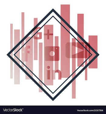 Social media network background with circles and vector image