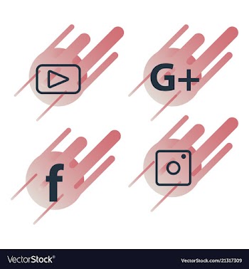 Social media network background with circles and vector image