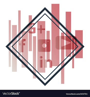 Social media network background with circles and vector image