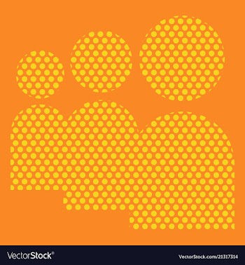 Social media network background with circles and vector image