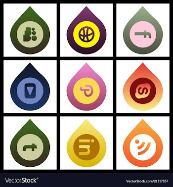 Social media network background with circles and vector image