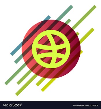 Social media network background with circles and vector image