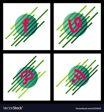 Social media network background with circles and vector image