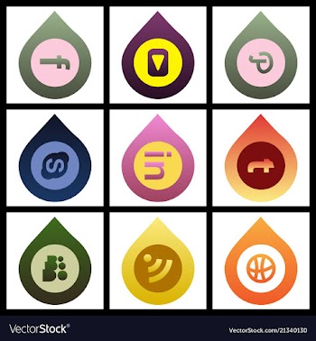Social media network background with circles and vector image