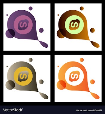 Social media network background with circles and vector image