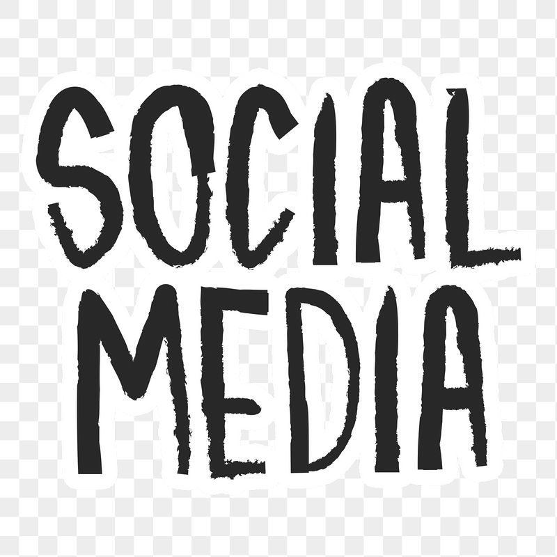Social media png word sticker | Free PNG - rawpixel