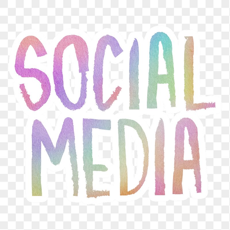 Social media png word sticker | Free PNG - rawpixel