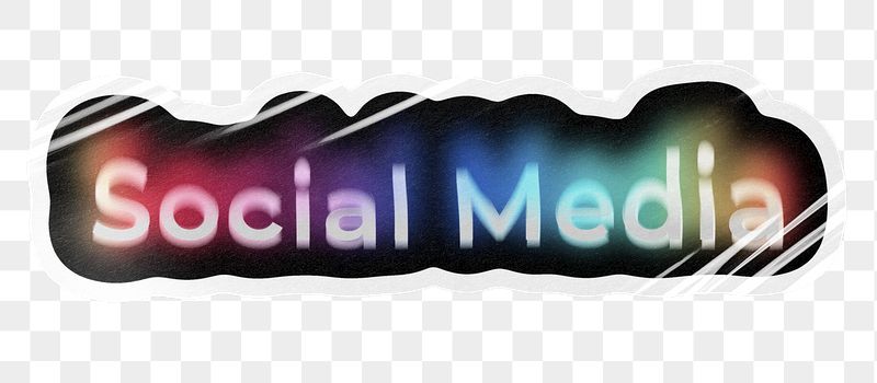 Social media png word sticker, | Free PNG - rawpixel