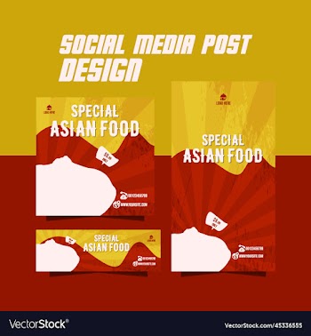 social media post food menu poster design