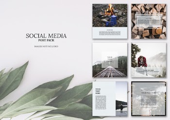Social media post pack Free Psd