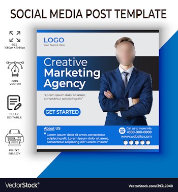 social media post template