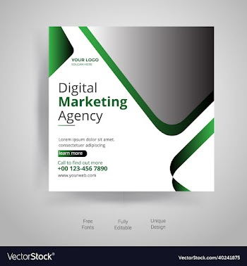 social media post template design for business