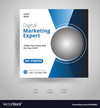 social media post template design for business