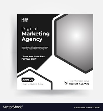 social media post template design for business