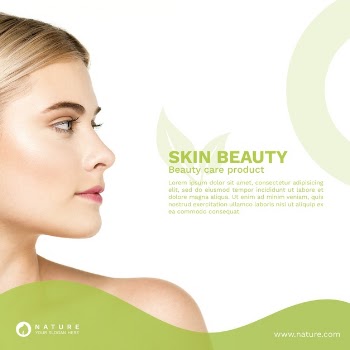 Social media post template with beauty concept Free Psd