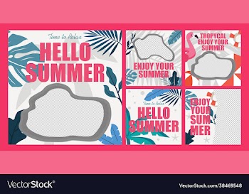 social media posts collection for summer fun