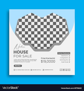 social media real estate post template design