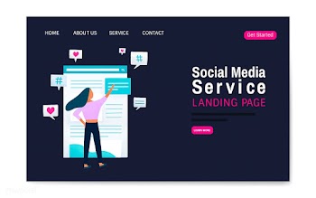 Social media service landing page layout vect.. | Free stock vector - 533141