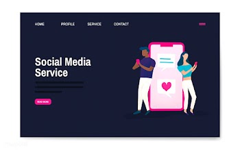 Social media service landing page layout vect.. | Free stock vector - 533154